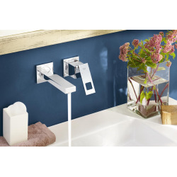 Grohe Eurocube 2-hole basin mixer S-Size, Chrome (19895000)