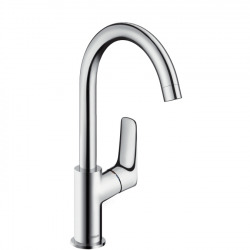 Hansgrohe Logis Single lever basin mixer 210 with swivel spout and pop-up waste, Chrome (71130000)