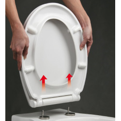 Idevit Softclose toilet seat suitable for most toilet bowls, White (EASY2244)