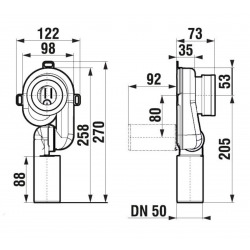 Jika urinal trap - bottom and back drain (8.9200.3.000.000.1)  Jika urinal trap - bottom and back drain (8.9200.3.000.000.1)
