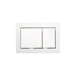 Tece TECEbase dual flush control plate, White (9240700)