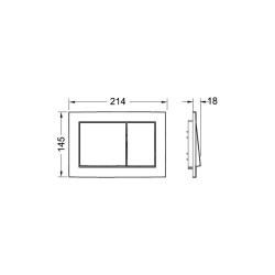  TECEbase dual flush control plate, White (9240700)