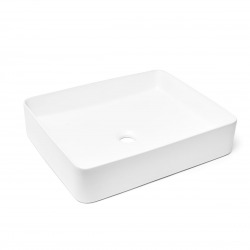 Swiss Aqua Technologies Infinitio countertop basin without overflow 50 x 40 x 11 cm, Matte white (SATINF5040M)