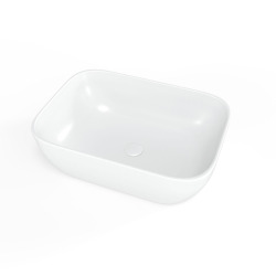  Infinitio countertop basin without overflow 45,5 x 32,5 x 13,5 cm cm, Matte white (SATINF4532M)
