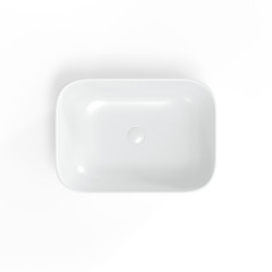 Swiss Aqua Technologies Infinitio countertop basin without overflow 45,5 x 32,5 x 13,5 cm cm, Matte white (SATINF4532M)