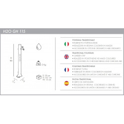 Arkema Design H2O Garden fountain with tap, Anthracite (GH115/7016)