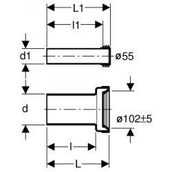  Connector set for wall-hung toilet (152.404.46.1)
