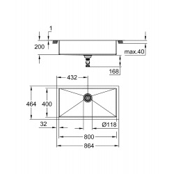 Grohe K700 Stainless steel sink, Stainless steel (31580SD1)