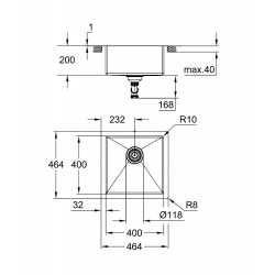 Grohe K700 Stainless steel sink, Stainless steel (31578SD1)