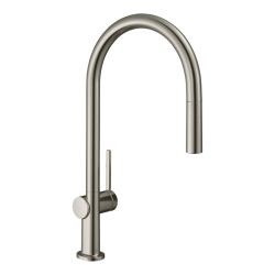 Hansgrohe Talis M54 Single lever kitchen mixer 210 with pull-out spout, single spray mode, Stainless steel (72802800)