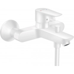 Hansgrohe Talis E Single lever manual bath mixer for exposed installation, Matt white (71740700)